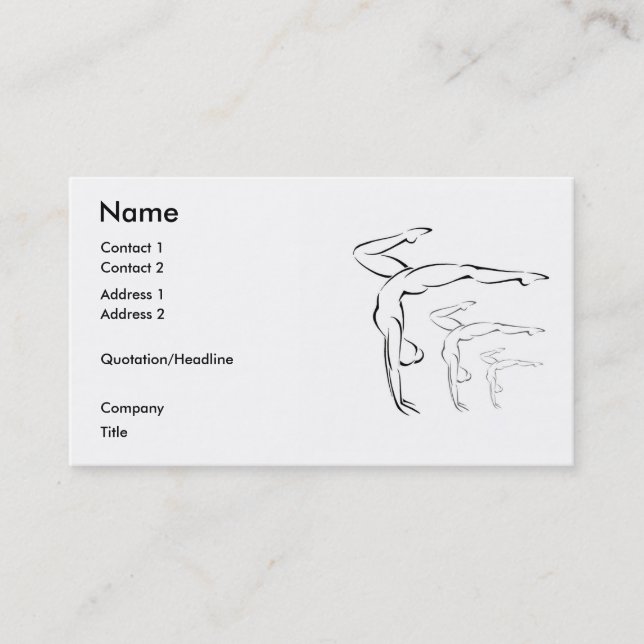 Cartão De Visita Ginástica (Frente)