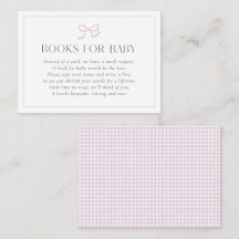 Gingham Pink Arco Baby Girl Livros de Chá de frald