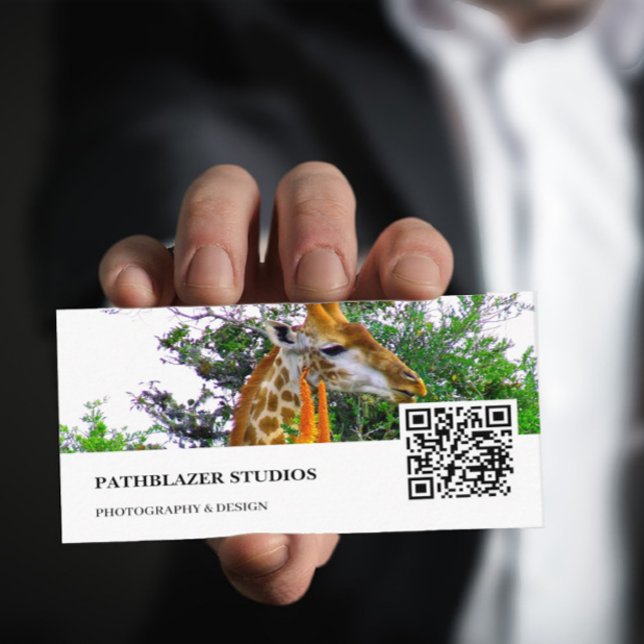 Cartão De Visita Giraffe Aloe | Fotografia de animais selvagens | (Criador carregado)