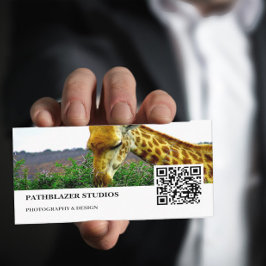 Cartão De Visita Giraffe Thorn Tree | Fotografia de animais selvage