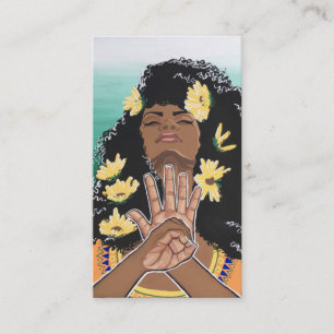 Cartão De Visita Girassóis e Dashiki