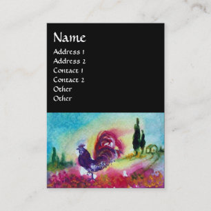 CARTÃO DE VISITA GIRASSÓIS E GALO PRETO