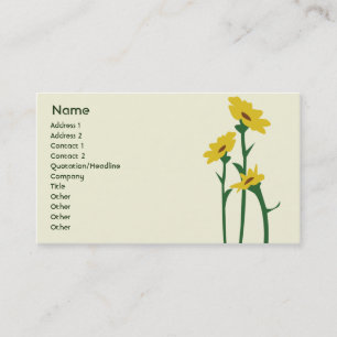 Cartão De Visita Girassóis - negócio