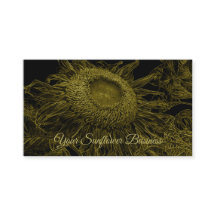 Girassol Amarelo Negro Arte Floral Elegante