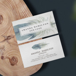 Cartão De Visita Girassol Folha-d-água desenhada à mão, cor-de-água