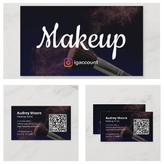 Cartão De Visita Girly Makeup Artist