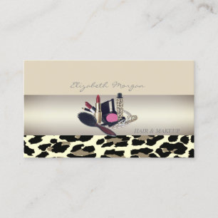 Cartão De Visita Girly Modern Charming,Leopard Print