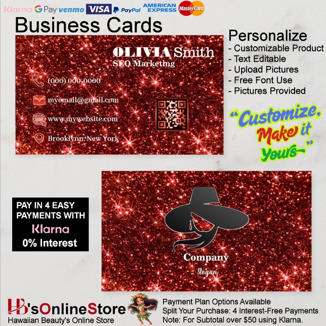 Cartão De Visita Girly Trendy Glitter Sparkles Elegant Classy (Girly Trendy Glitter Sparkles Elegant Classy Business Card 32.)