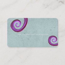 Cartão De Visita Giz quadro-negro espiral de uva Vintage