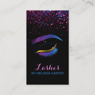 Cartão De Visita Glam Beauty Salon Makeup Artist Extensions