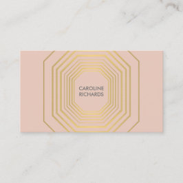 Cartão De Visita Glam Deco Jewelry Design Fashion Boutique Peach