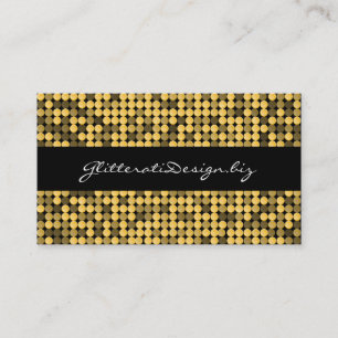 Cartão de visita Glam dourado