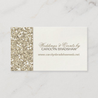 Cartão De Visita Glam Dourado Glitter