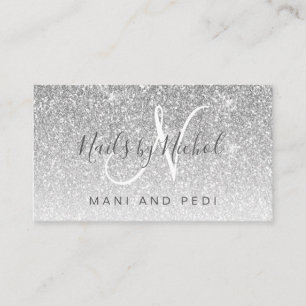 Cartão De Visita Glam Girly Glitter Mani Nail Studio
