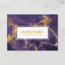 *~* Glam Gold Foil Chic Roxo Púrpura Marble Popula