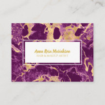 *~* Glam Gold Foil Purple Marble Popular Chic