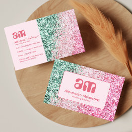 Cartão De Visita Glam Profissional Rosa Suave