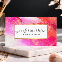 Glam Script Rosa Brilhante Aquarela Poeira Dourada
