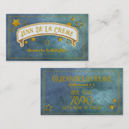Cartão De Visita Glam Starry Nights Ocean Vintage