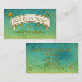 Cartão De Visita Glam Starry Nights Surf Vintage