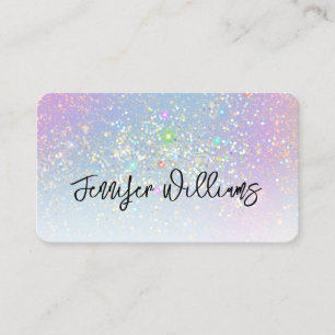Cartão De Visita Glama de Bela Elegante Holográfico Glitter Elegant