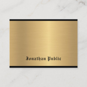 Cartão De Visita Glama Dourado Elegante de Script Clássico de Calig