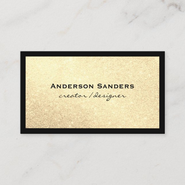 Cartão De Visita Glamor Glitter Redes Sociais (Frente)