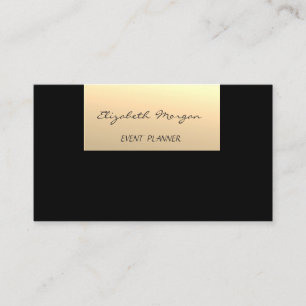 Cartão De Visita Glamorosa moderna elegante,Faux Dourado,Preto