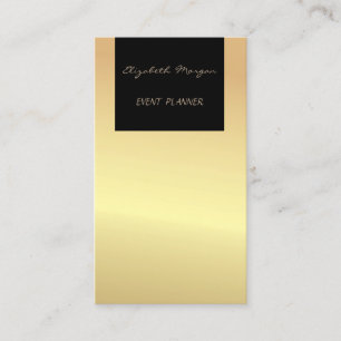 Cartão De Visita Glamorosa moderna elegante,Faux Dourado,Preto