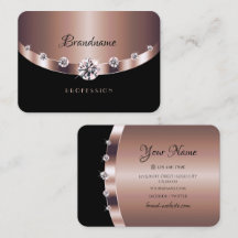 Glamorosa Rosa Dourada, Joias Negras Faux Rhinesto