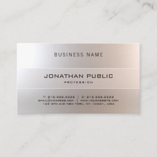 Cartão De Visita Glamoroso elegante profissional moderno gracioso