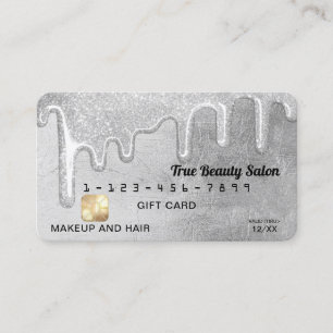 Cartão De Visita Glamorous Silver Thick Glitter Drives de Oferta Cr