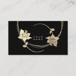 Cartão De Visita Glândula Floral Branca, Dourada, Rosa, Foxier