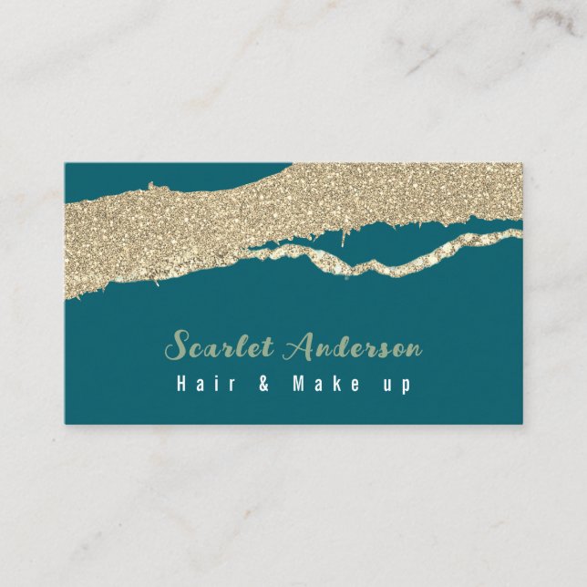 Cartão De Visita Gliteria simples moderna e elegante (Frente)