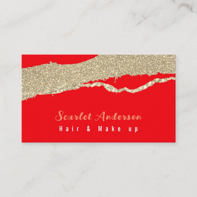 Cartão De Visita Gliteria simples moderna e elegante (Frente)