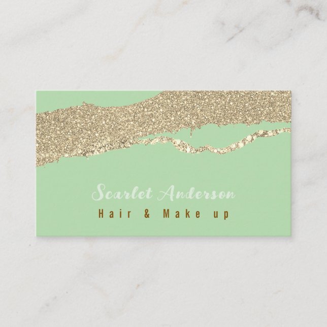 Cartão De Visita Gliteria simples moderna e elegante (Frente)