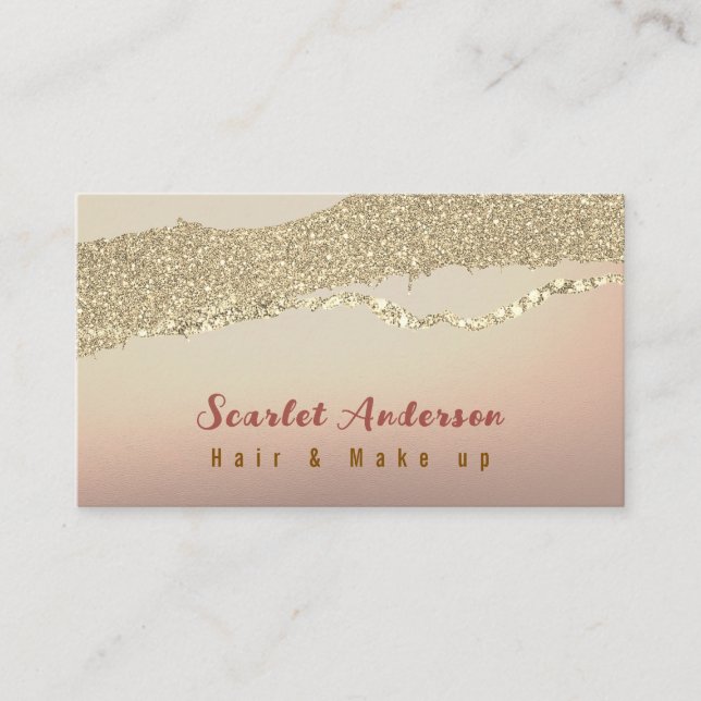 Cartão De Visita Gliteria simples moderna e elegante (Frente)