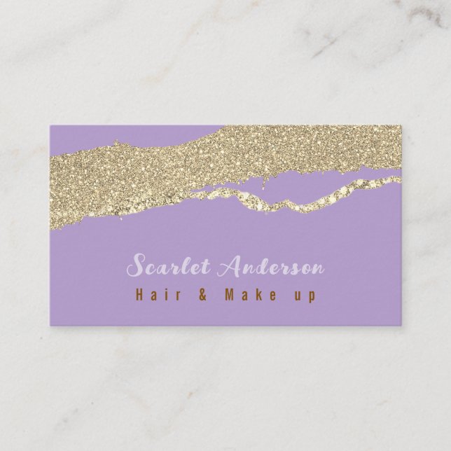 Cartão De Visita Gliteria simples moderna e elegante (Frente)