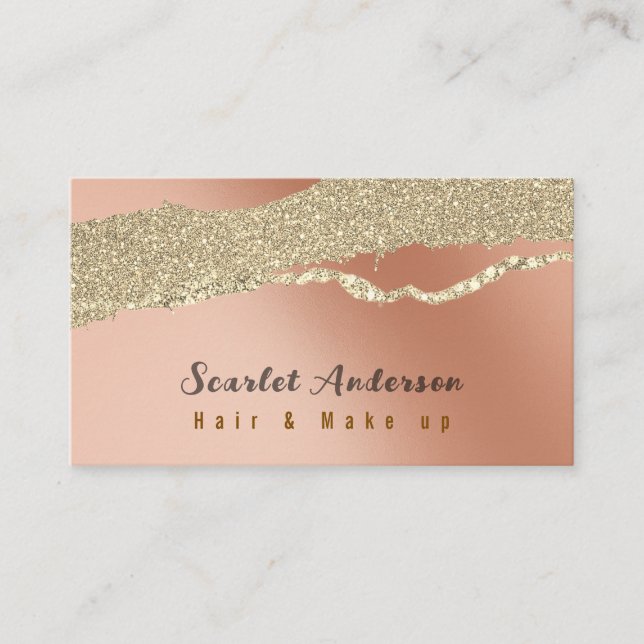 Cartão De Visita Gliteria simples moderna e elegante (Frente)