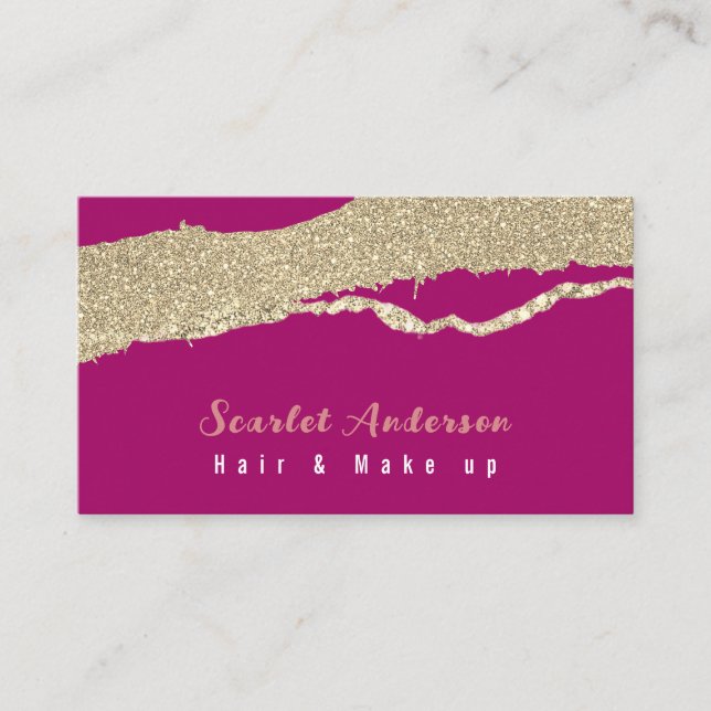 Cartão De Visita Gliteria simples moderna e elegante (Frente)