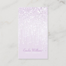 Cartão De Visita Glitter Branco Elegante Coloca Pó Claro