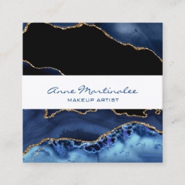 Cartão de visita Glitter Dourado Agate do marinho