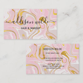 Cartão De Visita Glitter Dourado Elegante Marble Modern Chic Busine