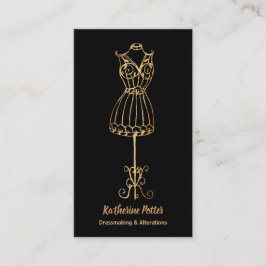 Cartão De Visita Glitter Dourado Mannequin