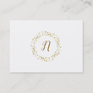 Cartão De Visita Glitter Dourado Meninas Pontos Moderno Logotipo Mi