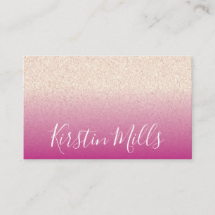 Cartão De Visita Glitter Feminina Cor-de-Rosa Negrito