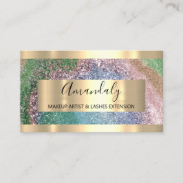 Cartão De Visita Glitter Frame Event Planner Beauty Studio SPA