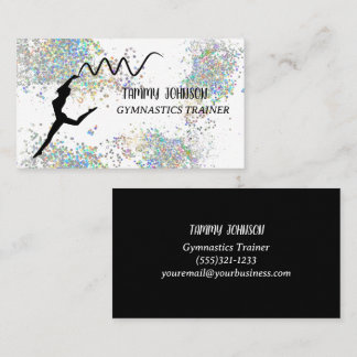 Cartão De Visita Glitter Gymnastics White
