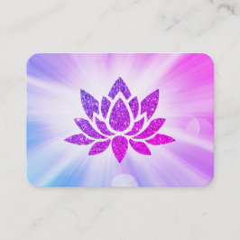 Cartão De Visita *~* Glitter Lotus Rays Reiki Heat Energy 