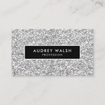 Glitter Na moda de Prata e Preto